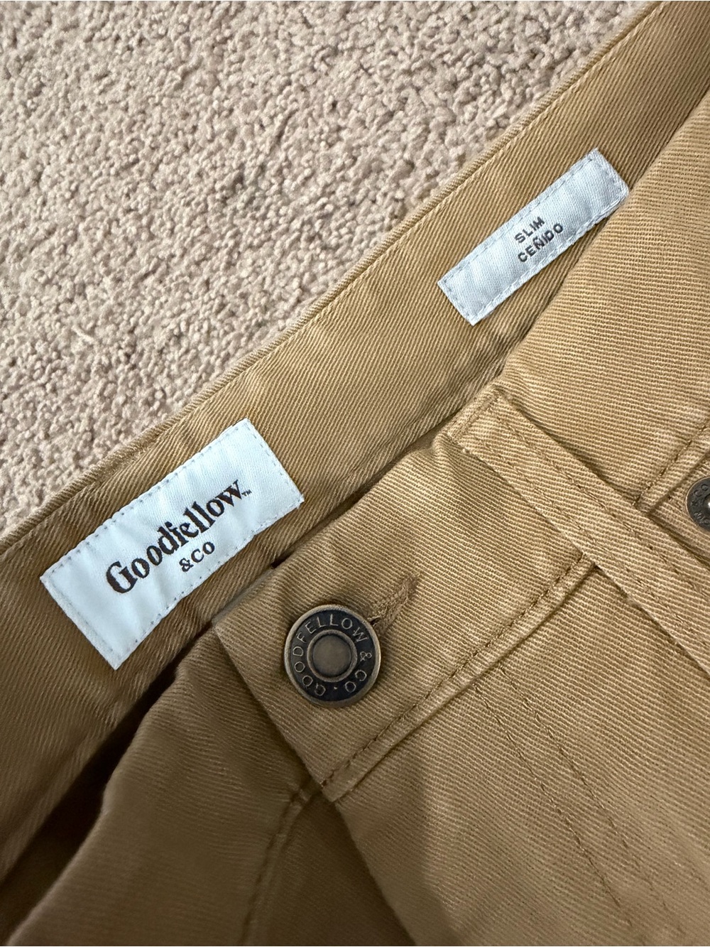 Goodfellow & Co Men’s Slim Chinos in Khaki Tan